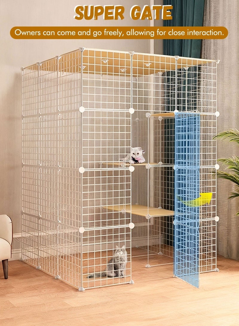 Kidle Cat Cage Enclosure Extra Large Free Space Detachable Indoor Large Cat House for 1-4 Cats Small Animals - Image 3